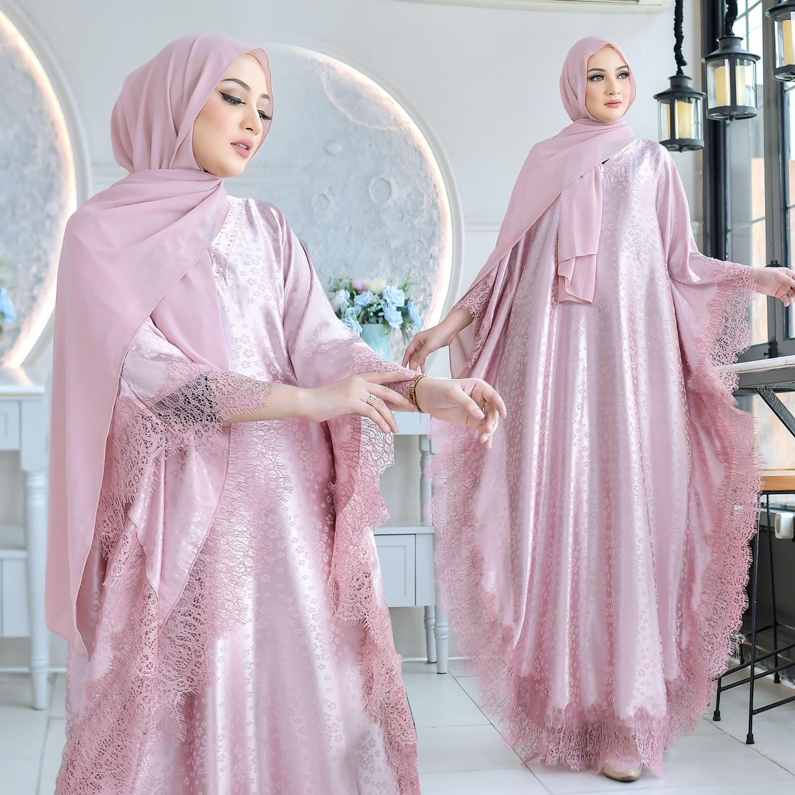 Kaftan Wulan warna Rose koleksi KHZ Boutique